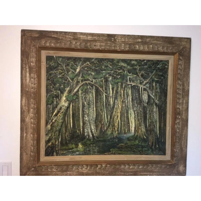 Mid Century Landscape Painting by R T Francis For Sale - Image 10 of 11