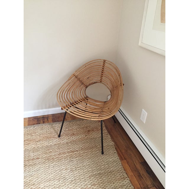 Rohe Noordwolde Iconic Rattan Mid-Century Modern Lounge Chair for Rohe, 1950s For Sale - Image 4 of 12