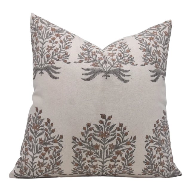 Fabdivine Block Print Cushion Cover 18x18 Inch Duck Canvas- Vrindavan For Sale