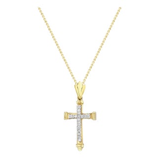 Antique Diamond Cross Necklace For Sale