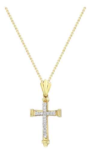 Antique Diamond Cross Necklace