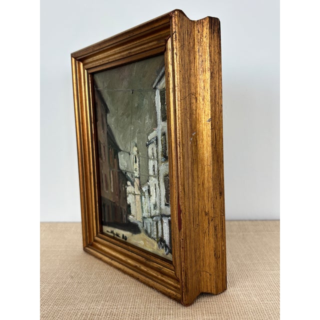 Impressionist 20th Century Italian Impressionist Riviera Cityscape Oil Painting Framed For Sale - Image 3 of 6