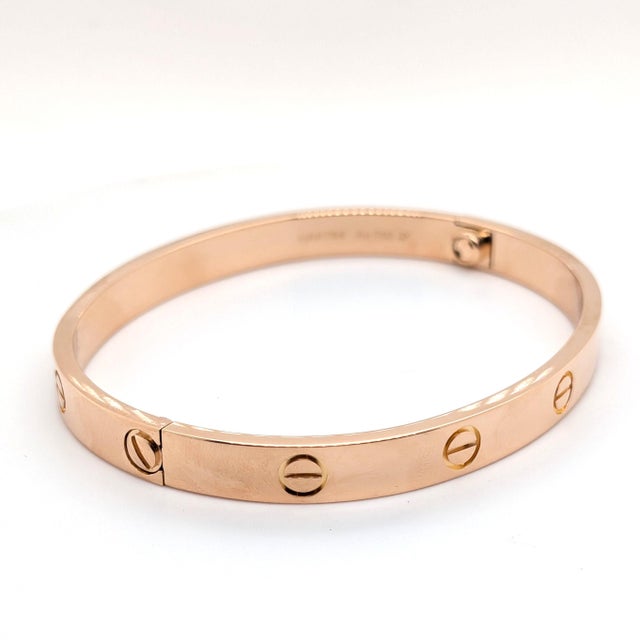 Cartier Love Bracelet in 18k Rose Gold - Size 18 For Sale In Phoenix - Image 6 of 11