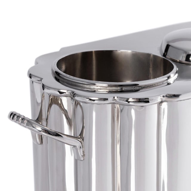 Keep your wine perfectly chilled in style with the Alsace Brass Two-Bottle Wine Cooler. Made from a combination of steel...