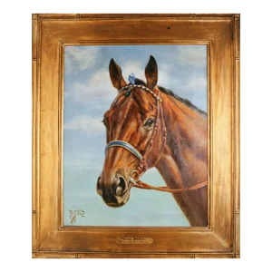 1920s Original Oil Painting on Canvas by Edward Herbert Miner of "Petee Wrack", Framed