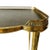 Hollywood Regency Vintage Hollywood Regency Neoclassical Brass Side Table with Leather Top and Gallery Edge, 1960s For Sale - Image 3 of 13