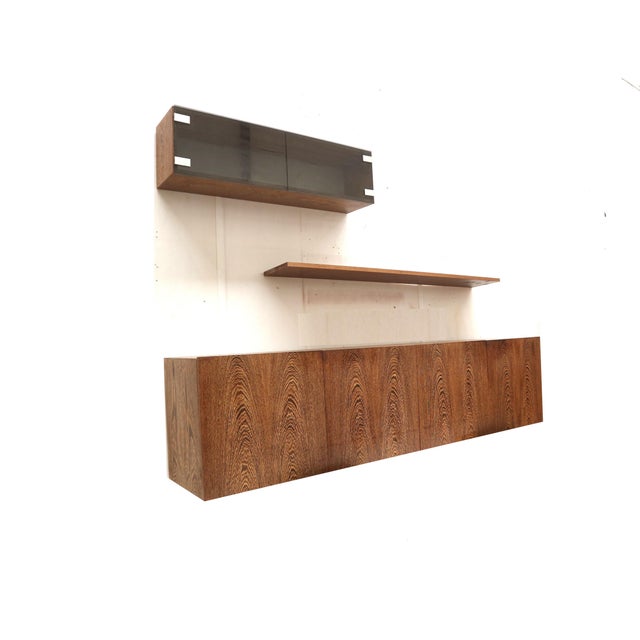 Vintage Wenge Wall-Mounted Sideboard by Banz Bord, 1970s For Sale - Image 5 of 18