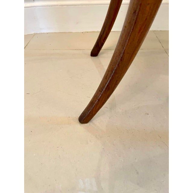 Brown Antique Victorian Walnut Carved Balloon Back Dining Chairs, 1850, Set of 6 For Sale - Image 8 of 9