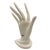 Mid-Century Modern 1950s California Pottery White Pink Figurative Female Hand Ring Holder For Sale - Image 3 of 8