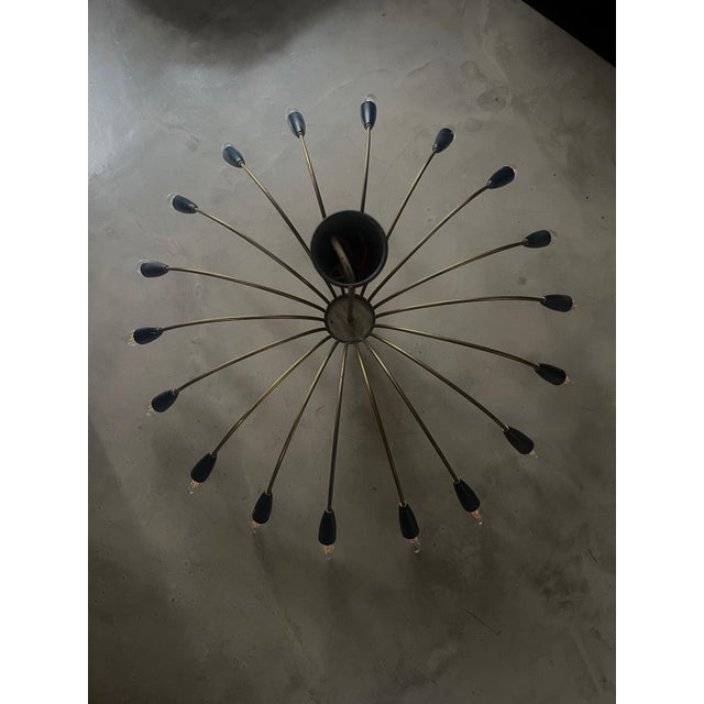 Bauhaus Space Age Sputnik Chandelier, 1950s For Sale - Image 3 of 6