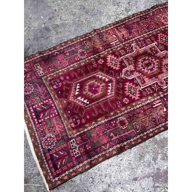 Red 3ft 4in × 13ft 10in Wool Persian Runner For Sale - Image 8 of 12