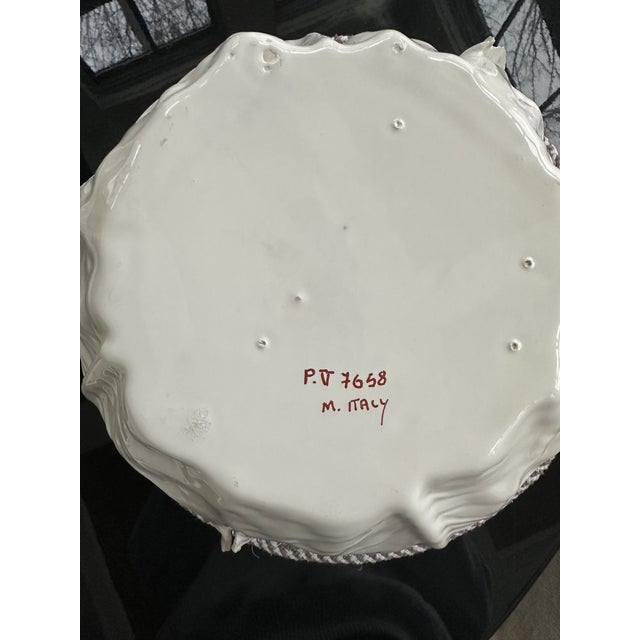 Stunning Tureen and Platter in Lettuce Form, Crisp White Glaze, Italian, 1960 For Sale In Chicago - Image 6 of 12