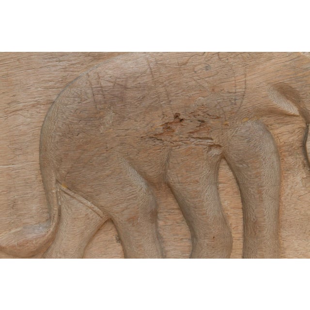 19th Century Oxidized Gray Elephant Teak Panel For Sale - Image 5 of 9
