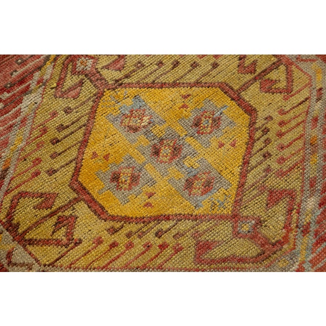Brick Red Rust Vintage Turkish Anatolian Wool Runner With Geometric Design For Sale - Image 8 of 8