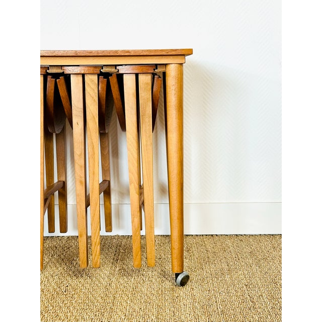 Vintage Scandinavian Teak Nesting Tables, 1960s, Set of 5 For Sale - Image 15 of 18
