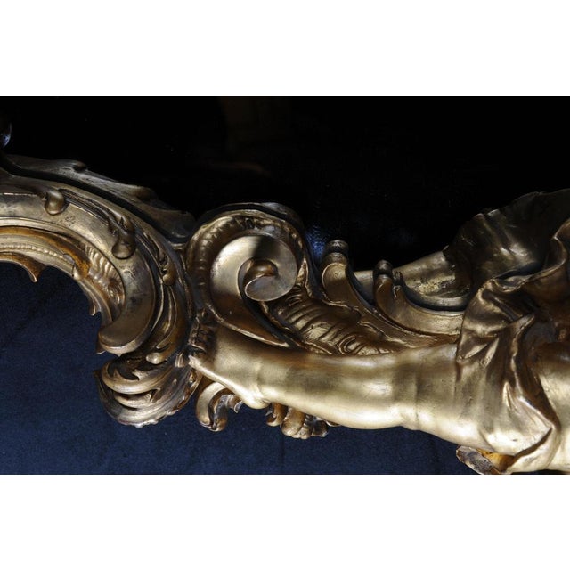 19th Century Ornate Rococo Mirror in Giltwood, Paris, 1870s For Sale - Image 13 of 18
