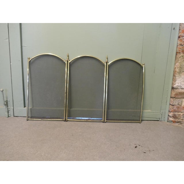 Metal Folding Brass and Iron Fire Guard, 1960 For Sale - Image 7 of 8