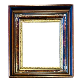 Antique Victorian Ornate Walnut Shadow Box Frame for Picture 10 X 12” For Sale