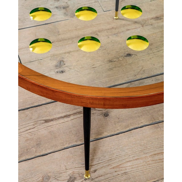 Coffee Table with Golden Details from Cristal Art, 1960 For Sale - Image 6 of 7