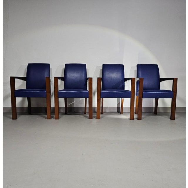 Ying Bridge Conference Chairs in Leather from Hugues Chevalier, Set of 5 For Sale - Image 11 of 18