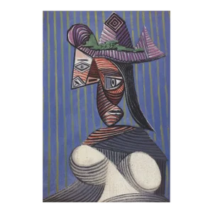 Pablo Picasso Bust of a Woman Wearing a Striped Hat, 1993
