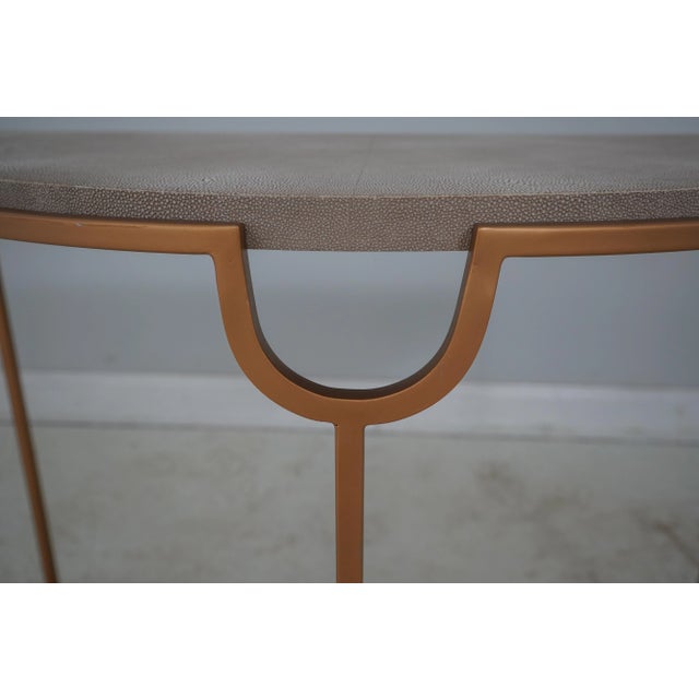 Modern Design Textured Surface Metal Hall Table For Sale - Image 9 of 13