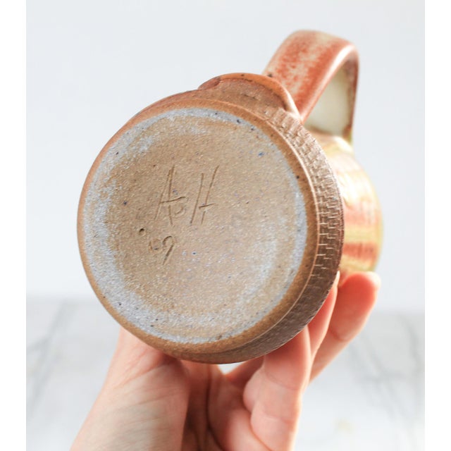 Signed Studio Art Pottery Drip Glaze Mug For Sale In Milwaukee - Image 6 of 6