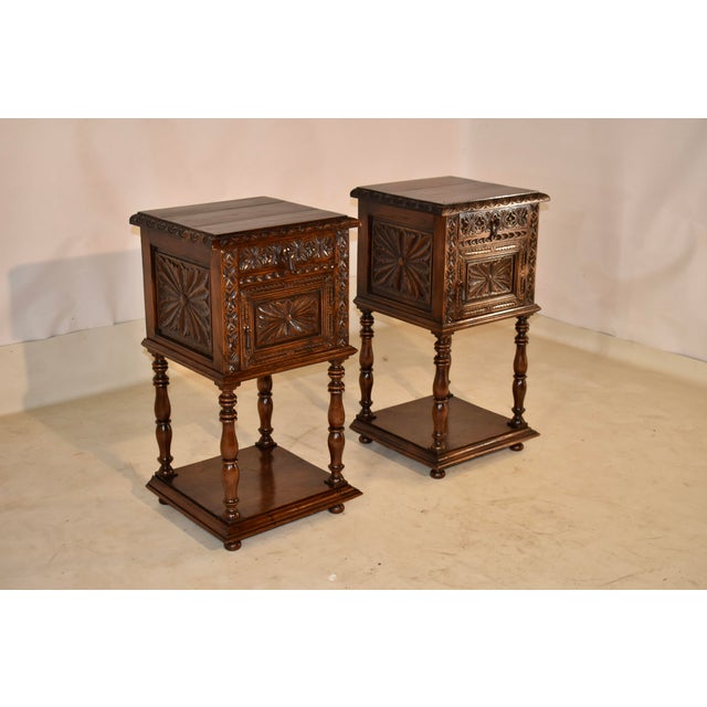 Pair of 19th Century French Oak Side Tables For Sale - Image 4 of 8