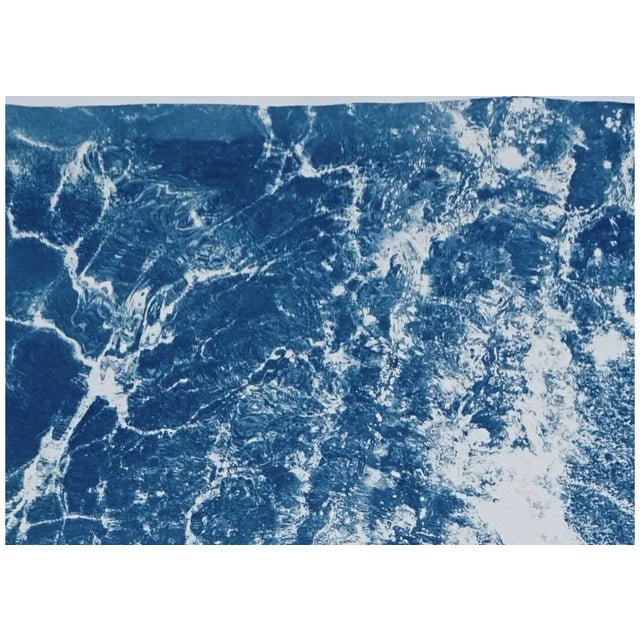 2020s Contemporary Tulum Pleasant Waters Cyanotype Triptych - Set of 3 For Sale - Image 5 of 12