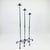 2020s Hand Forged Iron Candelabra Set of 3 (91-111cm) Antique Copper Finish Straight Stem with Classic Scroll Feet For Sale - Image 5 of 6