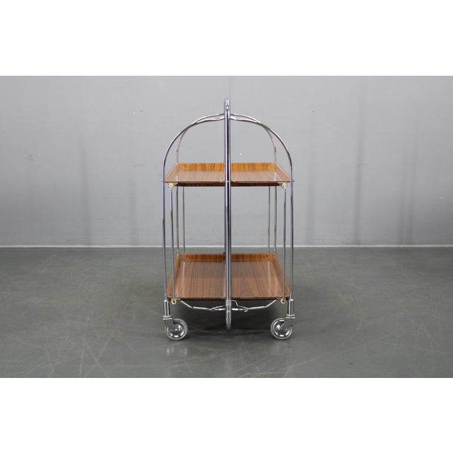 Mid-Century Folding Serving Cart, Italy, 1970s For Sale - Image 13 of 14