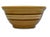 American Nice Smaller 8 Inch Size Antique Thick - Heavy Brown & White Banded Yellow Ware Kitchen Batter Mixing Bowl - Late 1800s For Sale - Image 3 of 13