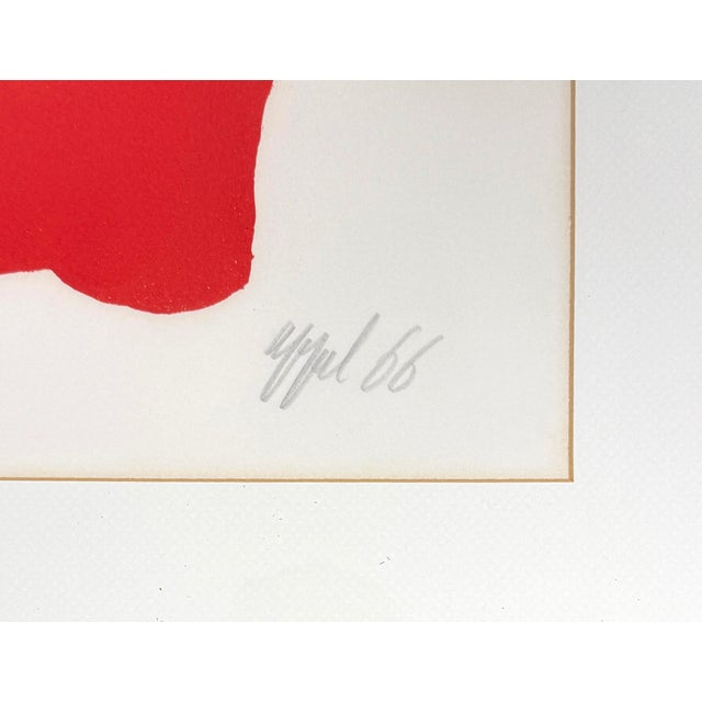 Lithograph in colors on wove paper. Hand signed and dated lower right by Karel Appel. Hand numbered 93/200 lower left....