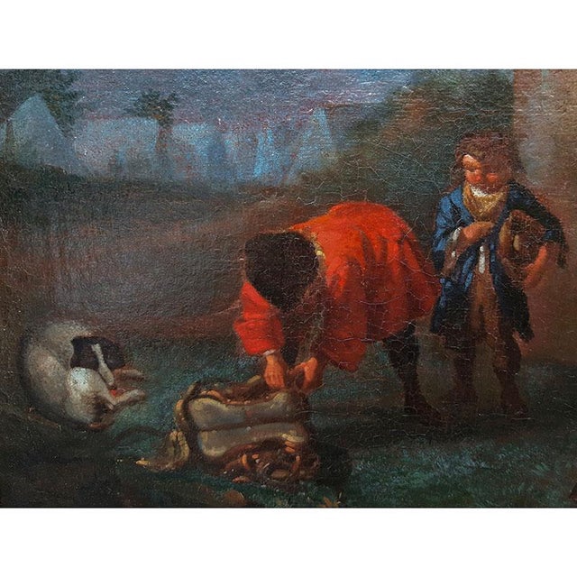 Philips Wouwerman, Knights in Front of a Coaching Inn and Knights and Bathers at a Stream, 1600s, Oil on Canvases, Set of 2 For Sale - Image 8 of 15