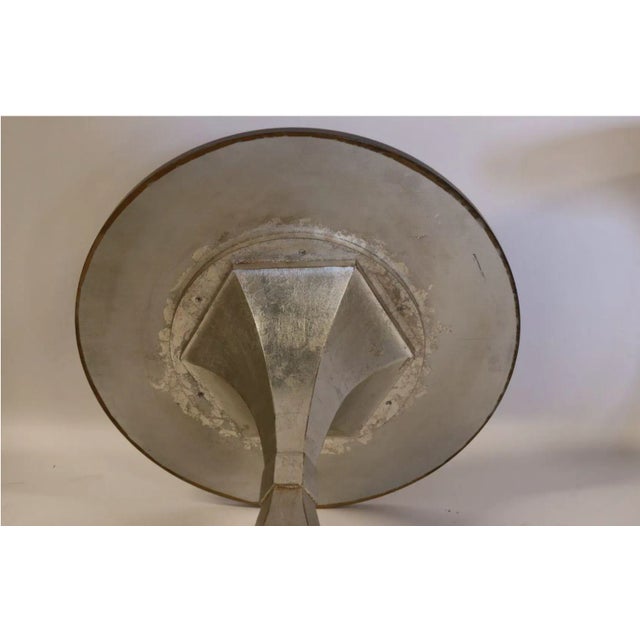 Wood Christopher Guy Silvered Metal and Wood Top Accent Tables—A Pair For Sale - Image 7 of 8