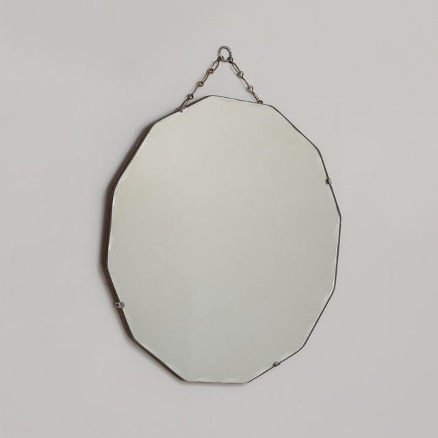 Art Deco 1930s French Art Deco Circular Beveled Mirror For Sale - Image 3 of 11