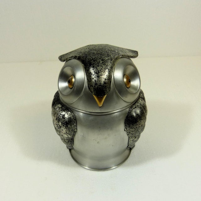 Metal Italian Owl Ice Bucket, 1960s For Sale - Image 7 of 12