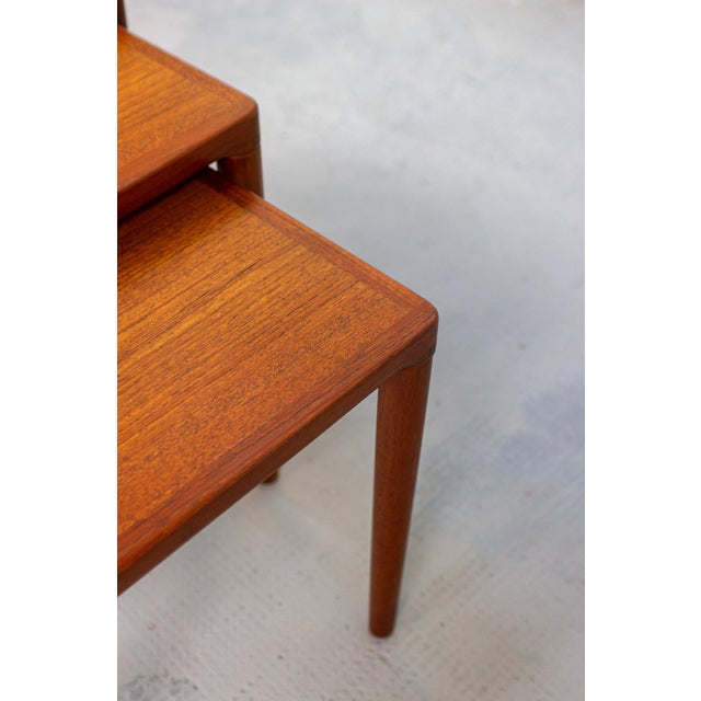 Vintage Danish Bramin Nesting Tables in Teak by H.W. Klein for Bramin, 1960s, Set of 3 For Sale - Image 12 of 15