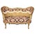 Fine Cane French Louis XV Gilded Settee Canape circa 1900 For Sale - Image 9 of 9