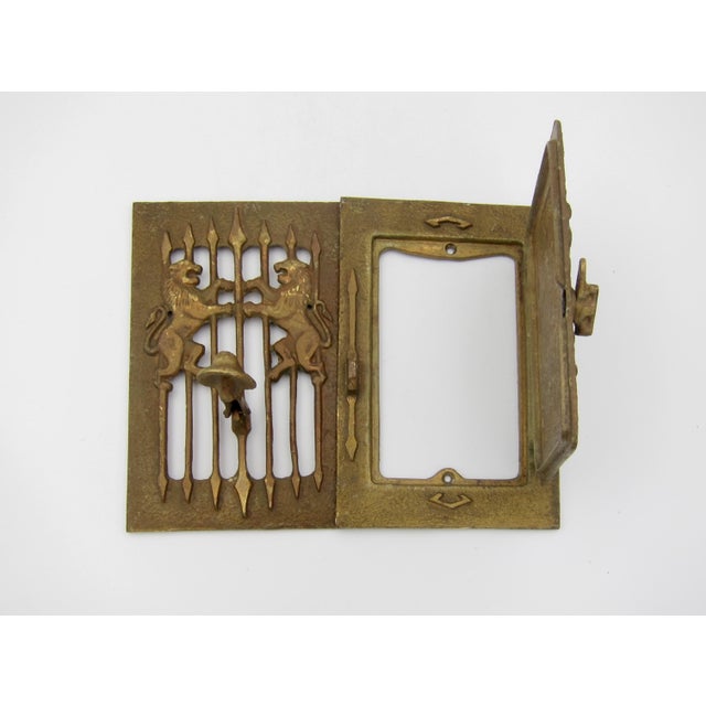 Vintage Speakeasy Door Knocker and Peephole Grille in Two Panels Chairish