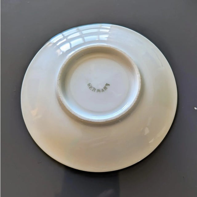 3 Porcelain Saucers With Gold Trim for Espresso Cup, German Circa 1900-1920 For Sale - Image 4 of 5