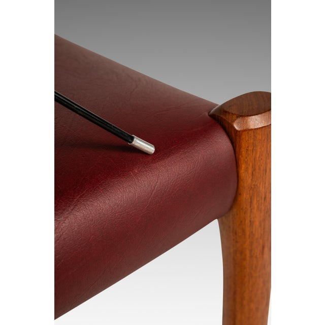 Danish Modern Model 77a Ottoman in Teak & Leather by Niels Otto Møller for j.l. Møller Mobelfabrik, Denmark, C. 1960's For Sale - Image 17 of 18