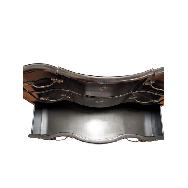 Ralph Lauren Vintage Ralph Lauren Tortoiseshell Ebonized Bachelor's Chest of Drawers Rare 2000's For Sale - Image 4 of 12