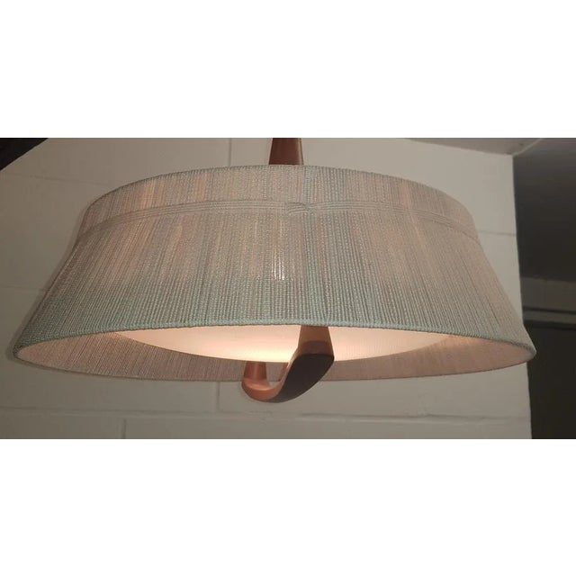 Extendable Raffia Train Pendant Lamp from Temde, 1970s For Sale - Image 4 of 6