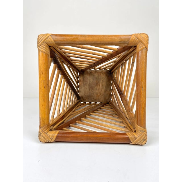 Mid-Century Modern Bamboo & Rattan Umbrella Stand, Italy, 1960s For Sale - Image 9 of 16