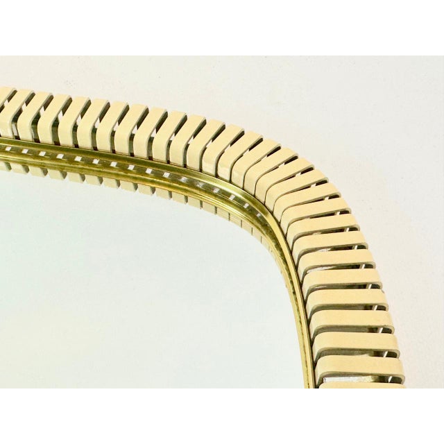 Mid-Century German Wall Mirror with Cut Metal Edge, 1950s For Sale - Image 6 of 10