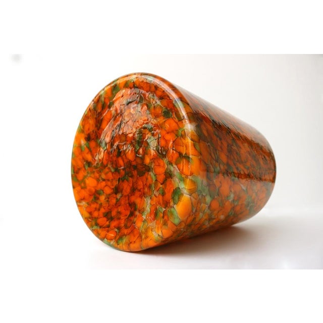 Large Vintage Mushroom Lamp in Orange Art Glass from Peill & Putzler, 1970s For Sale - Image 16 of 18