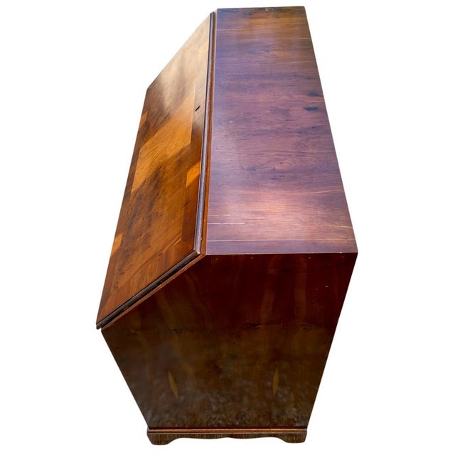 Wood Vintage English Walnut Secretaire, 1930s For Sale - Image 7 of 9