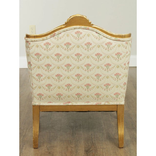 Late 19th Century French Louis XV Style Antique Gilt Frame Bergere Chair For Sale - Image 5 of 13