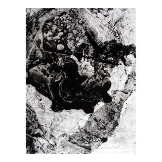 Mid 20th Century Clyde Connell Abstract Black and White Monoprint For Sale